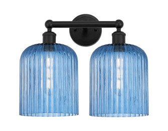 Edison Two Light Bath Vanity in Matte Black (405|6162WBKG5598BL)