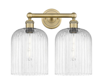 Edison Two Light Bath Vanity in Brushed Brass (405|6162WBBG5598CL)