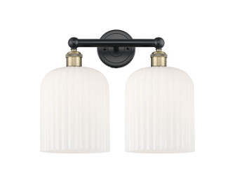 Edison Two Light Bath Vanity in Black Antique Brass (405|6162WBABG5598GWH)