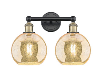 Edison Two Light Bath Vanity in Black Antique Brass (405|6162WBABG1288)