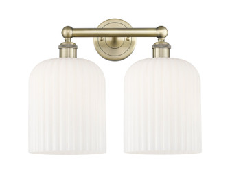 Edison Two Light Bath Vanity in Antique Brass (405|6162WABG5598GWH)