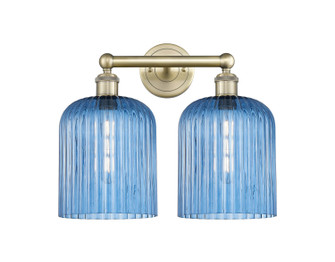 Edison Two Light Bath Vanity in Antique Brass (405|6162WABG5598BL)