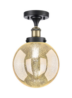 Edison One Light Semi-Flush Mount in Black Antique Brass (405|6161FBABG2088)