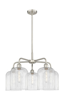 Ballston Five Light Chandelier in Satin Nickel (405|5165CRSNG5598CL)