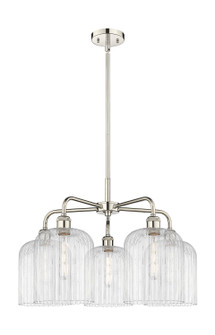 Ballston Five Light Chandelier in Polished Nickel (405|5165CRPNG5598CL)