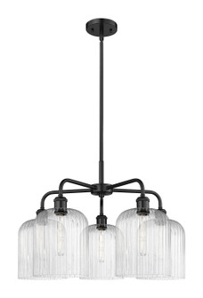 Ballston Five Light Chandelier in Matte Black (405|5165CRBKG5598SDY)
