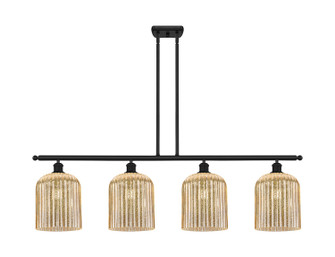 Ballston Four Light Island Pendant in Matte Black (405|5164IBKG5598ME)