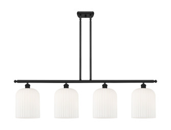 Ballston Four Light Island Pendant in Matte Black (405|5164IBKG5598GWH)