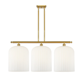 Ballston Three Light Island Pendant in Satin Gold (405|5163ISGG55912GWH)