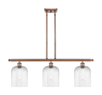 Ballston Three Light Island Pendant in Antique Copper (405|5163IACG5598CL)