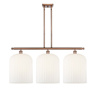 Ballston Three Light Island Pendant in Antique Copper (405|5163IACG55912GWH)