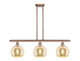 Ballston Three Light Island Pendant in Antique Copper (405|5163IACG1288)