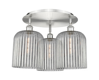 Ballston Three Light Semi-Flush Mount in Satin Nickel (405|5163CSNG5598SM)