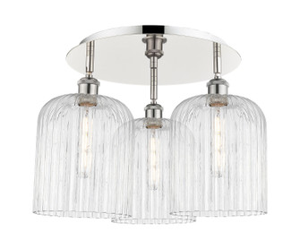 Ballston Three Light Semi-Flush Mount in Polished Nickel (405|5163CPNG5598CL)