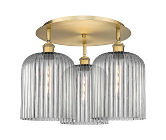 Ballston Three Light Semi-Flush Mount in Brushed Brass (405|5163CBBG5598SM)