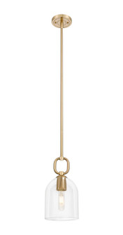 Downtown Urban One Light Mini Pendant in Champagne Bronze (405|4851SCBG4876CL)