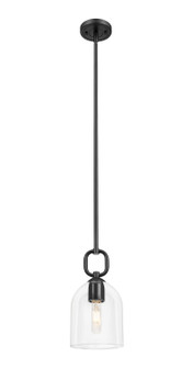 Downtown Urban One Light Mini Pendant in Matte Black (405|4851SBKG4876CL)