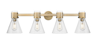 Downtown Urban Four Light Bath Vanity in Brushed Brass (405|4644WBBG464C7CL)