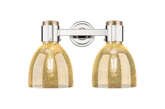 Downtown Urban Two Light Bath Vanity in Polished Nickel (405|4642WPNG464D7ME)