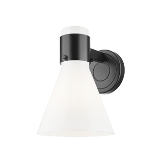 Downtown Urban One Light Wall Sconce in Matte Black (405|4641WBKG464C7GW)