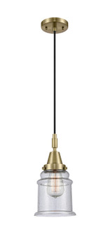 Caden One Light Mini Pendant in Antique Brass (405|4471PABG184)