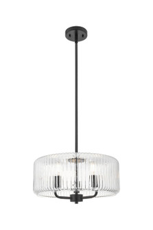Ballston Three Light Pendant in Matte Black (405|4363SBKG43616CL)