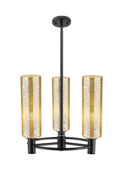 Downtown Urban Three Light Pendant in Matte Black (405|4343CRBKG43412ME)