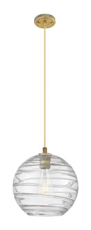 Downtown Urban One Light Pendant in Brushed Brass (405|4341PBBG121312CL)
