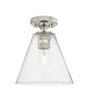 Downtown Urban One Light Flush Mount in Polished Nickel (405|4341FPNGBC84)