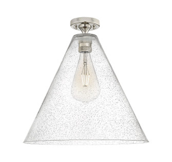 Downtown Urban One Light Flush Mount in Polished Nickel (405|4341FPNGBC164)