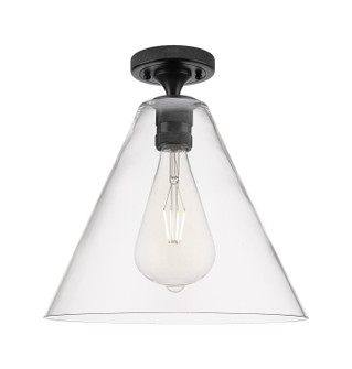 Downtown Urban One Light Flush Mount in Matte Black (405|4341FBKGBC122)