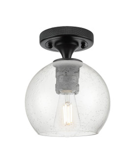 Downtown Urban One Light Flush Mount in Matte Black (405|4341FBKG1246)
