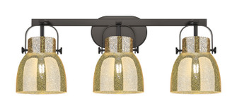 Downtown Urban Three Light Bath Vanity in Matte Black (405|4233WBKG4126ME)