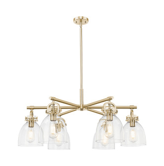Downtown Urban Six Light Chandelier in Champagne Bronze (405|4106CRCBG4127CL)