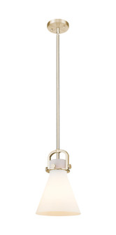 Downtown Urban One Light Mini Pendant in Champagne Bronze (405|4101SSCBG4118WH)