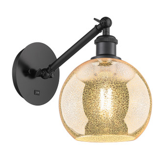 Ballston One Light Wall Sconce in Matte Black (405|3171WBKG1288)
