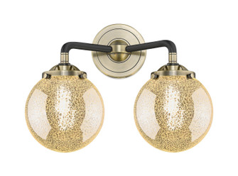 Nouveau Two Light Bath Vanity in Black Antique Brass (405|2842WBABG2086)