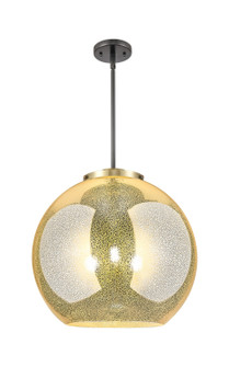 Essex Three Light Pendant in Black Antique Brass (405|2213SBABG12818)