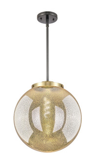 Essex One Light Pendant in Black Antique Brass (405|2211SBABG20814)