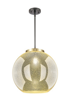 Essex One Light Pendant in Black Antique Brass (405|2211SBABG12816)