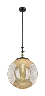 Franklin Restoration One Light Mini Pendant in Black Antique Brass (405|206BABG20816)