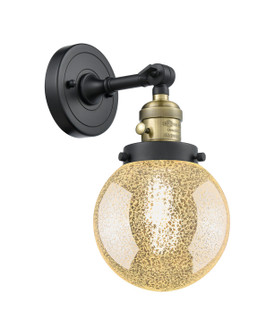 Franklin Restoration One Light Wall Sconce in Black Antique Brass (405|203SWBABG2086)