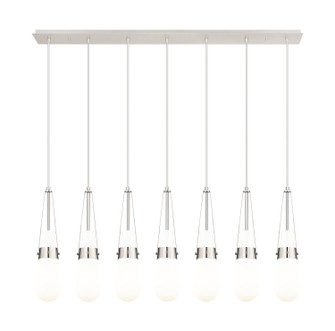 Downtown Urban Seven Light Linear Pendant in Polished Nickel (405|1274521PPNG4524GWH)