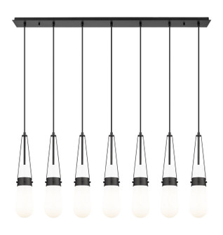 Downtown Urban Seven Light Linear Pendant in Matte Black (405|1274521PBKG4524GWH)