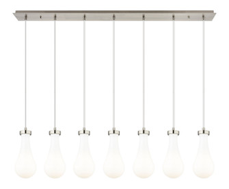 Downtown Urban Seven Light Linear Pendant in Brushed Satin Nickel (405|1274511PSNG4515GWH)