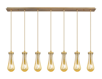 Downtown Urban Seven Light Linear Pendant in Brushed Brushed Brass (405|1274511PBBG4514ME)