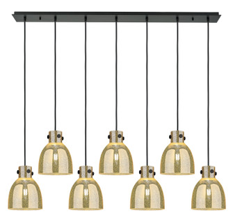 Downtown Urban Seven Light Linear Pendant in Matte Black (405|1274101PSBKG4128ME)