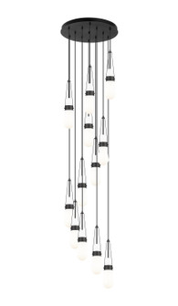 Downtown Urban 12 Light Pendant in Matte Black (405|1264521PBKG4524GWH)
