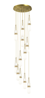 Downtown Urban 12 Light Pendant in Brushed Brass (405|1264521PBBG4524GWH)