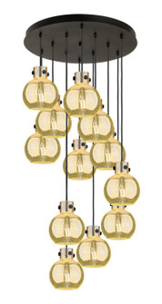 Newton 12 Light Pendant in Matte Black (405|1264101PSBKG4108ME)